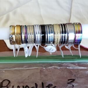 RINGS lot 11 nwt stainless steel rings various patterns and‎ colors 18…